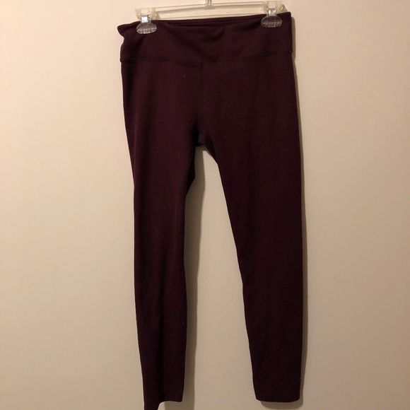 Fabletics Pants - Fabletics Maroon Leggings Solid